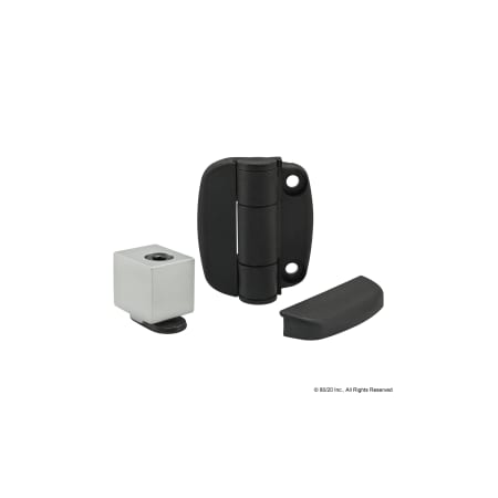 80/20 Detent Hinge, 1O S, Black 2071
