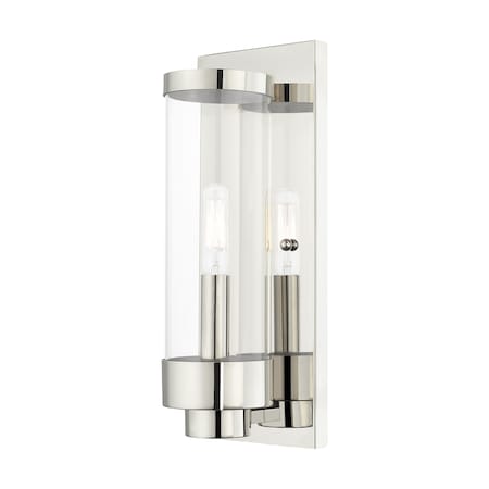 Livex Lighting Hillcrest 1 Light Polished Chrome Outdoor ADA Wall Lantern 20721-05
