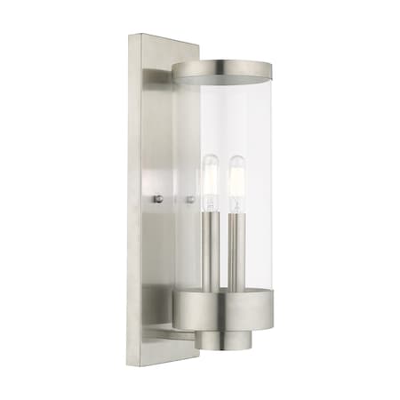 Livex Lighting Hillcrest 2 Light Brushed Nickel Outdoor 20722-91