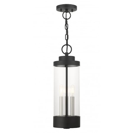 Livex Lighting Textured Black Outdoor Pendant Lantern, 3 20727-14