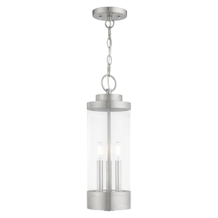 Livex Lighting Hillcrest 3 Light Brushed Nickel Outdoor 20727-91