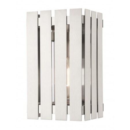 Livex Lighting Brushed Nickel Outdoor Wall Lantern, 1 Li 20751-91
