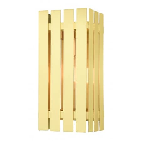 Livex Lighting Satin Brass Outdoor Wall Lantern, 1 Light 20752-12