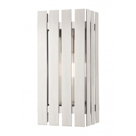 Livex Lighting Brushed Nickel Outdoor Wall Lantern, 1 Li 20752-91