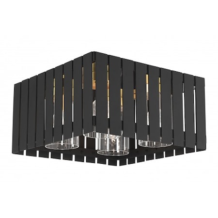 Livex Lighting Black with Satin Brass Accents Outdoor F 20754-04