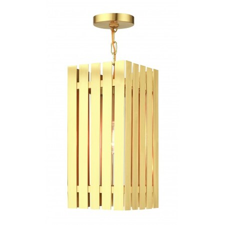 Livex Lighting Satin Brass Outdoor Pendant Lantern, 1 Li 20757-12