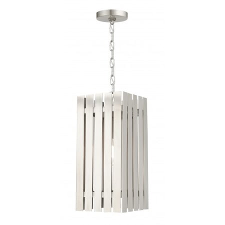 Livex Lighting Brushed Nickel Outdoor Pendant Lantern, 1 20757-91