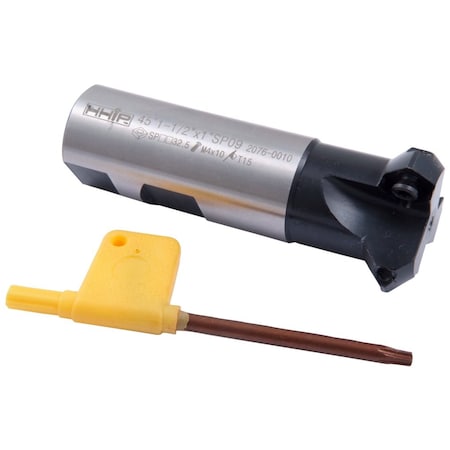 Hhip 45 Degree 1-1/2" X 1 Shank 3-Insert Indexable Chamering End Mill 2076-0010