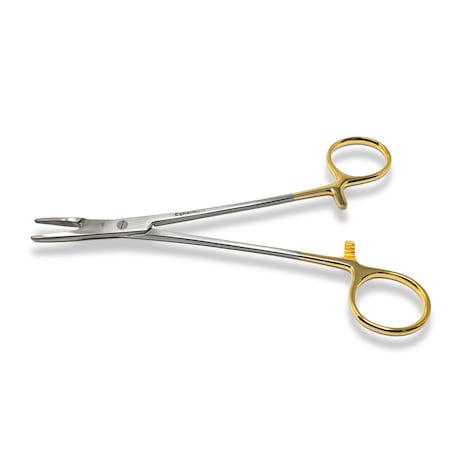 Cynamed Hemostat with Scissors, 6.5", Gold Rings CYZR-0129