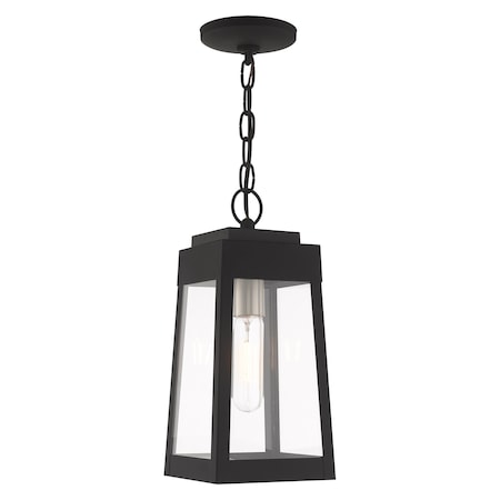 Livex Lighting Oslo 1 Light Black Outdoor Pendant Lantern 20854-04