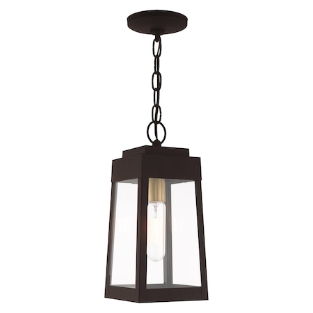 Livex Lighting Oslo 1 Light Bronze Outdoor Pendant Lant 20854-07