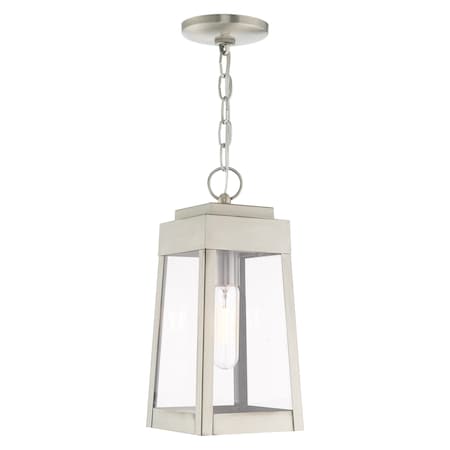 Livex Lighting Oslo 1 Light Brushed Nickel Outdoor Pend 20854-91