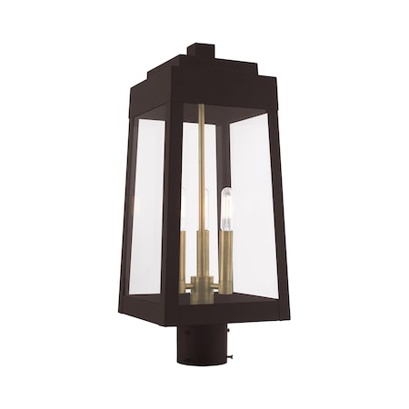 Livex Lighting Oslo 3 Light Bronze Outdoor Post Top Lan 20856-07