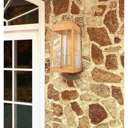 Livex Lighting Oslo 3 Light Satin Brass Outdoor Wall La 20858-12