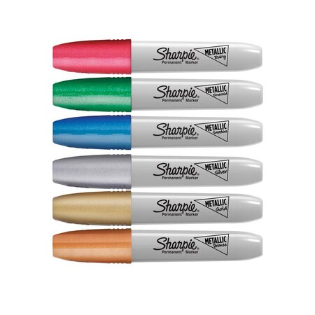 Sharpie Metallic Chisel Permanent Marker, PK6 2089634