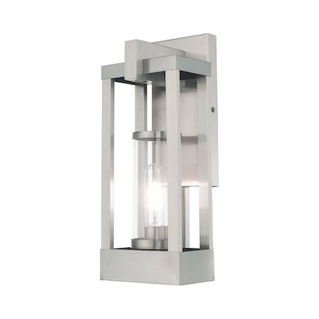 Livex Lighting Delancey 1 Light Brushed Nickel Outdoor Wall Lantern 20992-91