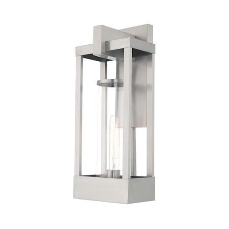 Livex Lighting Delancey 1 Light Brushed Nickel Outdoor Wall Lantern 20993-91