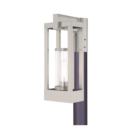 Livex Lighting Delancey 1 Light Brushed Nickel Outdoor Post Top Lantern 20994-91