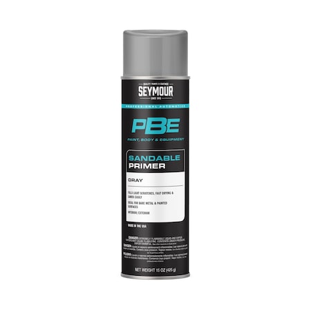 Seymour Of Sycamore PBE Professional Primer Spray Paint, Sandable Gray, 15 oz. 20-1671