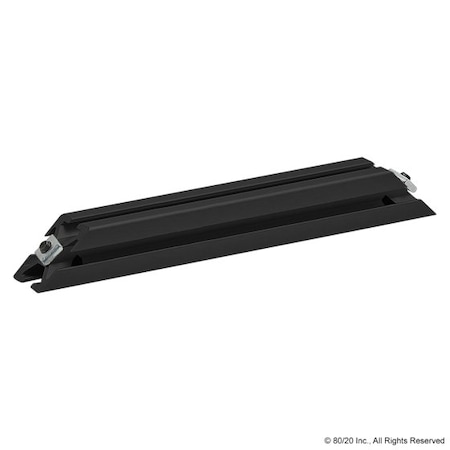 80/20 Support, 45 Deg., 20-2020X160mm, Blk Ano 20-2565-BLACK
