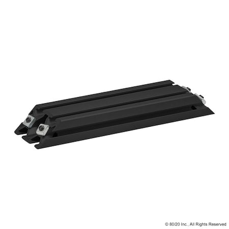 80/20 Support, 45 Deg., 20-2040X160mm, Blk Ano 20-2566-BLACK