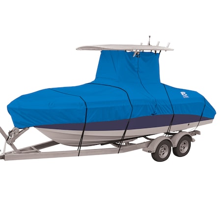 Classic Accessories Stellex Model E Center Console T-Top Boat Cover, Blue, 20 ft - 22 ft L 20-404-120501-RT
