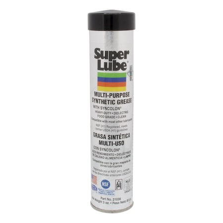 Super Lube 3 oz., Cartridge, Synthetic, White 21036