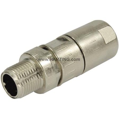 HARTING M12 Circular Connector, 8 Poles, 2 A 21038211805