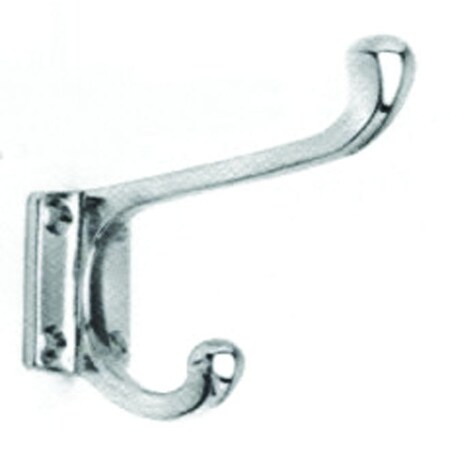 Omnia Decorative Double Coat Hook Bright Chrome 210/00.26