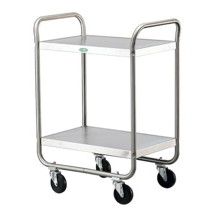 Lakeside Tubular Frame Stainless Steel 2-Shelf Cart;500 lb Capacity, 15-1/2"x24" 210