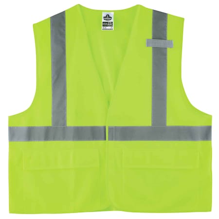 Ergodyne Standard Solid Vest, Lime, 2XL/3XL 8225HL