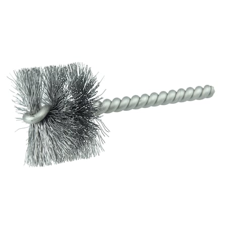 Weiler 1-1/2" Power Tube Brush .008" Steel Wire Fill 1" Brush Length 21203