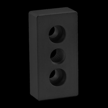 80/20 Center Tap Base Plate, 1"X2" 3/8-16 Tap 2129-BLACK