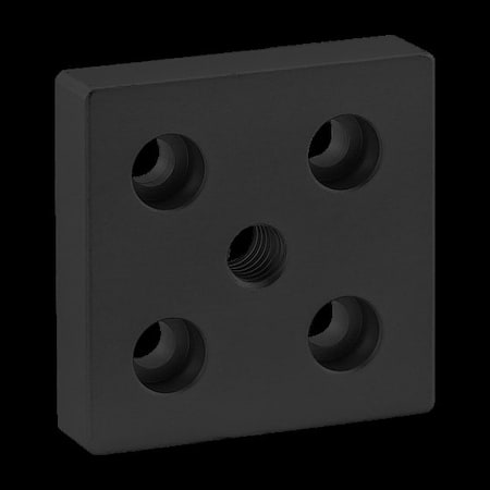 80/20 Center Tap Base Plate, 2"X2" 3/8-16 Tap 2131-BLACK