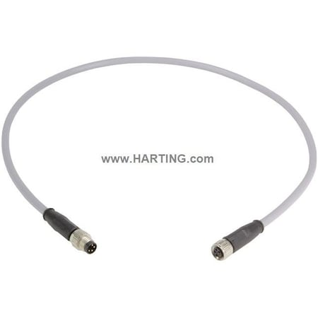 Harting Cordset, 5 m Cable, PVC, Gray 21348081481050