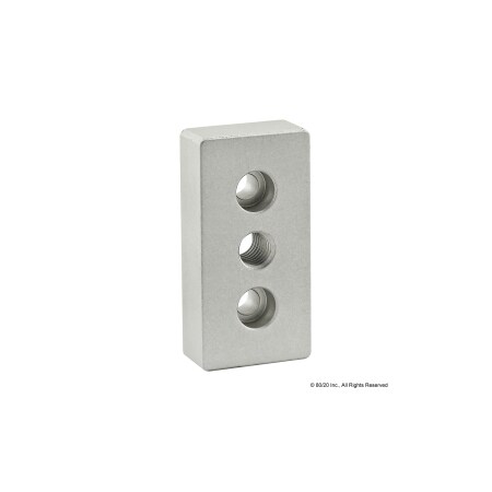 80/20 Base Plate 15S, 1.5x3", 1/2-13, Tap In Ctnr 2135