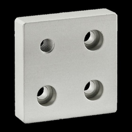 80/20 Base Plate 10S, 2x2", 5/16-18 Tap In Cor 2136