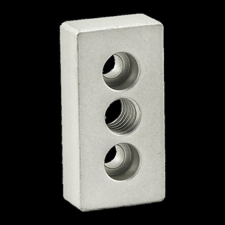 80/20 Base Plate 10S, 1X2", 7/16-14 Tap In Cntr 2137