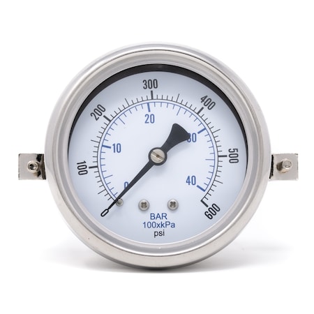 Pic Gauges 2 1/2 in Dial, 1/4 in NPT Male Center Back Location, Stainless Steel Case Material 213D-254K