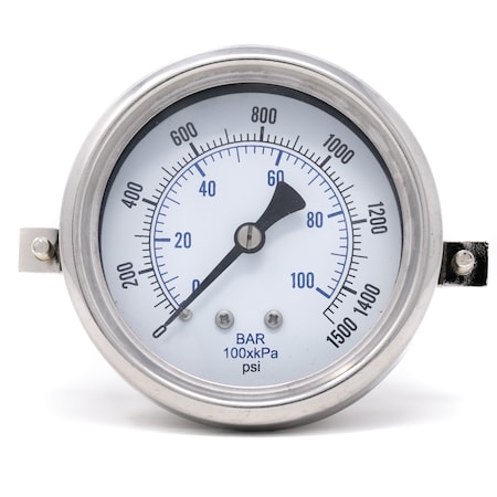 Pic Gauges 2 1/2 in Dial, 1/4 in NPT Male Center Back Location, Stainless Steel Case Material 213D-254N