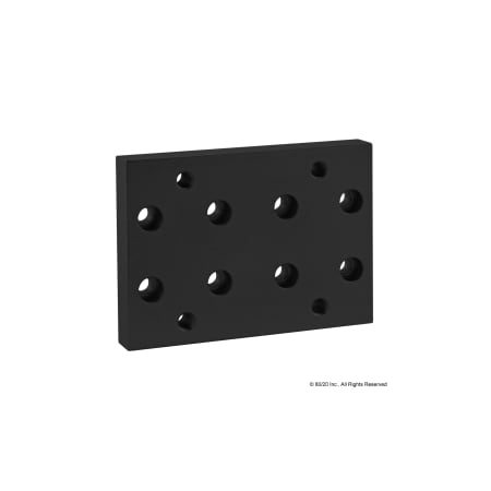 80/20 Blk Heavy Duty Flange Mt Caster Plate 2147-BLACK