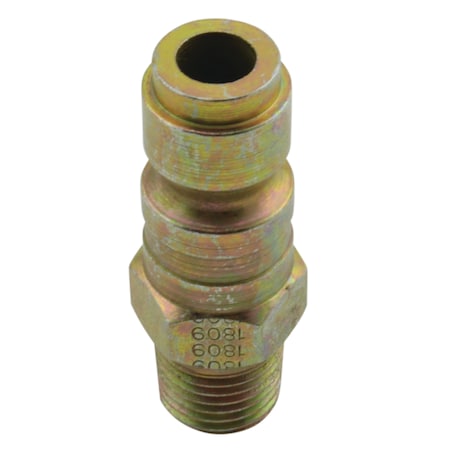 Milton P Style 3/8" body Automotive Plug, 1/4" MNPT, PK100 1809BK