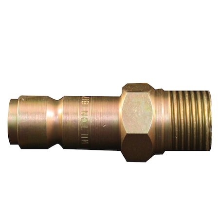 Milton G Style Industrial Plug, 1/2" MNPT, PK100 1817BK