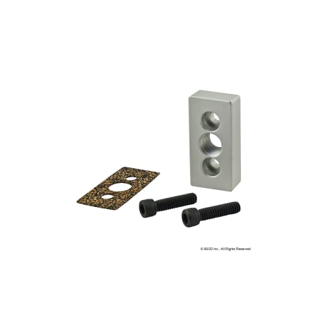 80/20 Pressure Manifold, Feed Plate, 3 Hole 2151