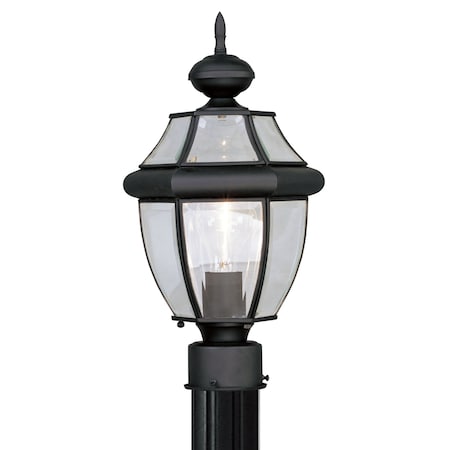Livex Lighting Monterey 1 Light Black Outdoor Post Top Lantern 2153-04