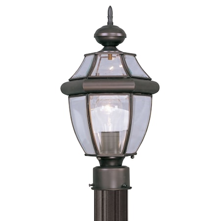 Livex Lighting Monterey 1 Light Bronze Outdoor Post Top Lantern 2153-07