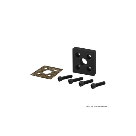 80/20 Sq. Pressure Manifold Feed Plate, 5 Hole 2159-BLACK