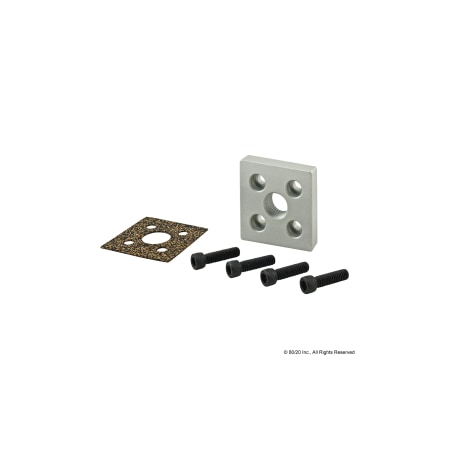 80/20 Sqr Pressure Manifold, Feed Plate, 5 Hole 2159