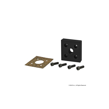 80/20 Sq. Pressure Manifold Feed Plate, 5 Hole 2160-BLACK