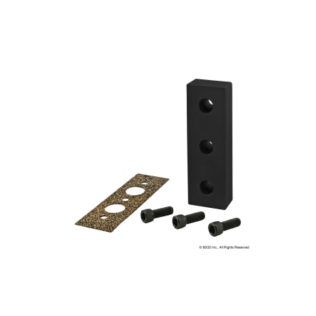80/20 Pressure Manifold Feed Plate, 3 Hole 2161-BLACK